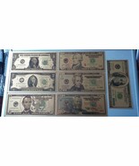 7pcs/Set 24K Gold Plated Dollars Antique Plated Commemorative LOT - $646.23 MXN