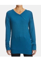 Eastern Mountain Sports EMS Teal Stretch Wrap Blouse Long Sleeve Fleece,... - $464.68 MXN
