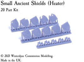Small Ancient Shields (Heater) suits 25mm 28mm Warhammer Kings of War etc - £4.83 GBP