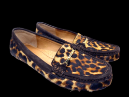 Ralph Lauren Briony II Calf Hair Loafers Size 9 Womens Leopard Driving M... - £56.01 GBP