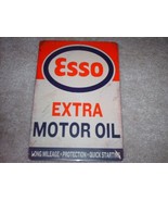 New &quot;ESSO EXTRA MOTOR OIL&quot; Tin Metal Sign Simulated Wear Vertical - £19.65 GBP