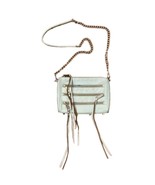 Rebecca Minkoff Leather Purse Mint Green Tassels Zippers Chain Crossbody - £29.09 GBP
