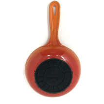 Vintage Casron Enamel Cast Iron Skillet Flame Orange #2 Pan 6.5&quot; Japan C... - £23.97 GBP