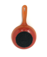 Vintage Casron Enamel Cast Iron Skillet Flame Orange #2 Pan 6.5&quot; Japan C... - £23.76 GBP