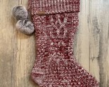 Koolaburra By Ugg Carla Christmas Holiday Stocking Red White Knit New - $18.37