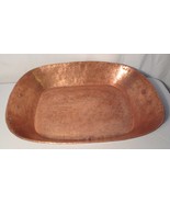 Antique Large Hammered Copper Roasting Pan Hand made 20 x 14.5 - £117.95 GBP