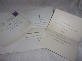 Vintage 2 Invitations Wedding 1906 &amp; Graduation 1948 - £1.56 GBP