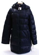 Calvin Klein Navy Blue Down Insulated Long Hooded Packable Jacket Women&#39;s NWT - £235.92 GBP