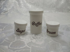 3 Pc Picnic Coffee Sugar And Cream Containers  - £7.18 GBP