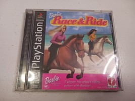 Sony Playstation Barbie Race &amp; Ride Video Game Scratched Heavily - £4.64 GBP