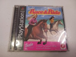 Sony Playstation Barbie Race &amp; Ride Video Game Scratched Heavily - £4.45 GBP