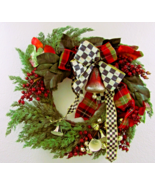 MacKenzie-Childs Deck The Halls 24" Round Christmas Wreath - $296.01