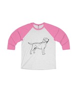 Labrador Retriever Long Sleeve Shirts, Unisex Tri-Blend 3/4 Raglan Tee - $475.98 MXN+