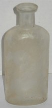 Vtg Rectangular Clear Glass Bottle Apothecary Prop Vase Barn Dig Dump Find - $8.91