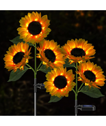 Solar Sunflower Lights, 800Ma Solar Garden Light with Real Looking Flowe... - €32,61 EUR