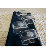 Seashell Napkin Ring Holders Set of 4 Plastic Acrylic Beach themed napki... - £14.90 GBP