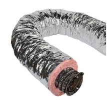 Master Flow 14 In. X 25 Ft. Insulated Flexible Duct R6 Silver Jacket Ventilation - £205.42 GBP