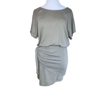 TOBI OLIVE GREEN SHEATH DRESS SIDE WRAP TIE SHORT SLEEVES WOMEN SIZE MEDIUM - £14.03 GBP