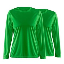 Craft Womens Long Sleeve Dry Tech Workout Shirt Sz M- Loppet, Pack of Two Green - £22.42 GBP