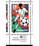 U S Stamp - World Cup Soccer Football 94 Edition - 10 stamps with plate ... - $4.25