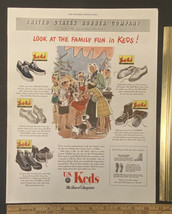 Vintage Print Ad US Keds Family Shoes Carnival Food Pet Dog  1940s Ephemera - £11.74 GBP