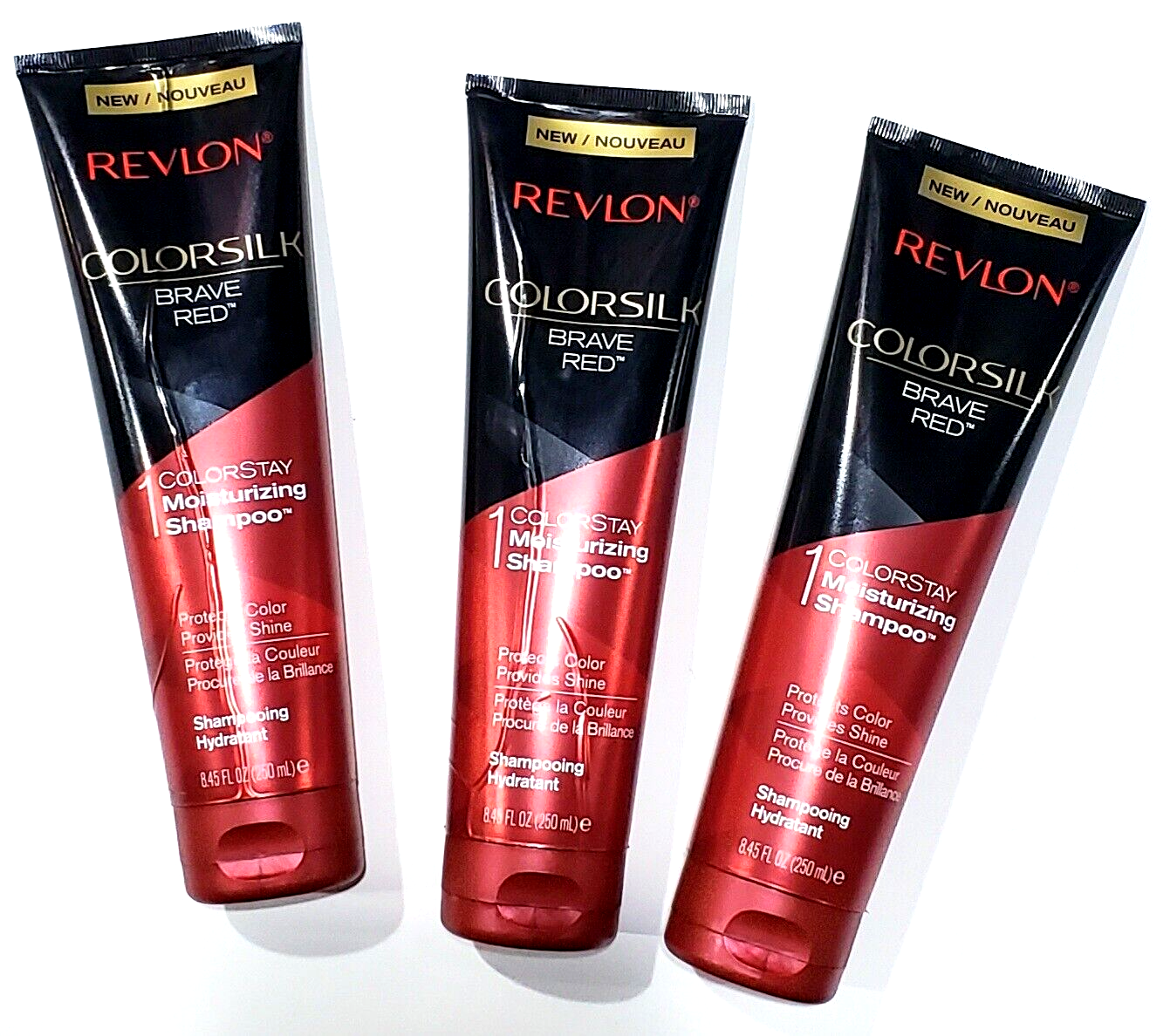 3 Pack Revlon Colorsilk Brave Red Colorstay Moisturizing Shampoo 8.45oz - $25.99