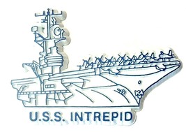 Navy U.S.S. Intrepid Fridge Magnet - £5.47 GBP