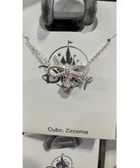 Disney Parks Mickey Mouse Icon Cubic Zirconia Silver Color with Bow Neck... - $589.76 MXN