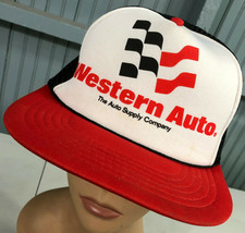 Western Auto Supply Vintage Mesh Trucker Snapback Baseball Cap Hat - £13.63 GBP