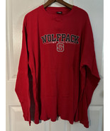 NC State Wolfpack Red Thermal XXL Pullover Long Sleeve  XXL (see msmts) - £15.69 GBP