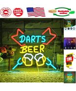 Playful Dart Beer Neon Wall Light - Ideal for Home Bars and Entertainmen... - $1,107.60 MXN
