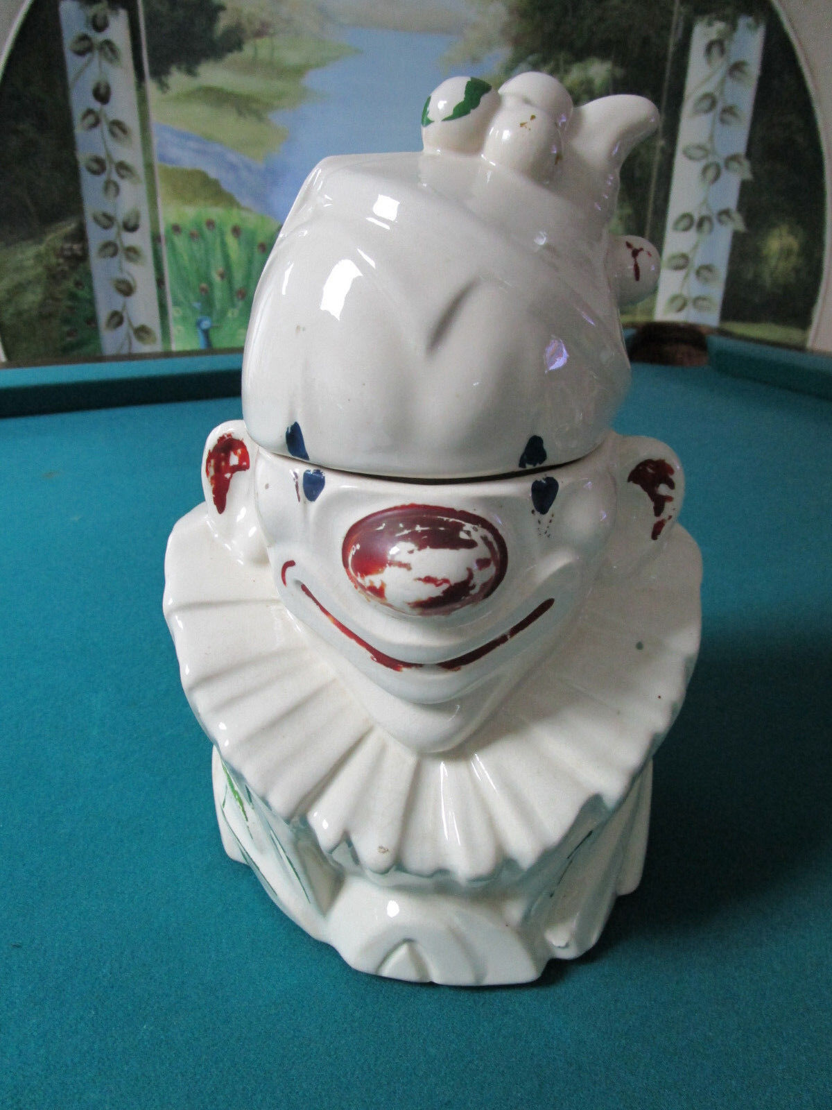 POTTERY USA McCoy Antique CLOWN COOKIE JAR C1947  12" - $54.45