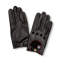 Dents Men&#39;s Leather Driving Glove Black/Berry Large  - £135.94 GBP