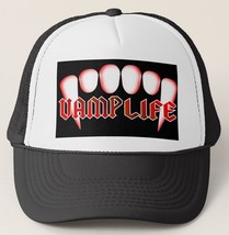 Vamplife Vampire Fangs Trucker Hat - Black - $18.95