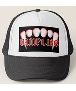 Vamplife Vampire Fangs Trucker Hat - Black - £14.63 GBP