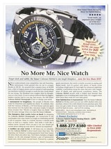 Stauer Colossus Hybrid Chronograph No More Mr. Nice Watch 2012 Print Mag... - $9.70
