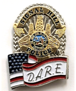 DARE Signal Hill Police Dept CA Badge American Flag Law Enforcement Prog... - $242.13 MXN