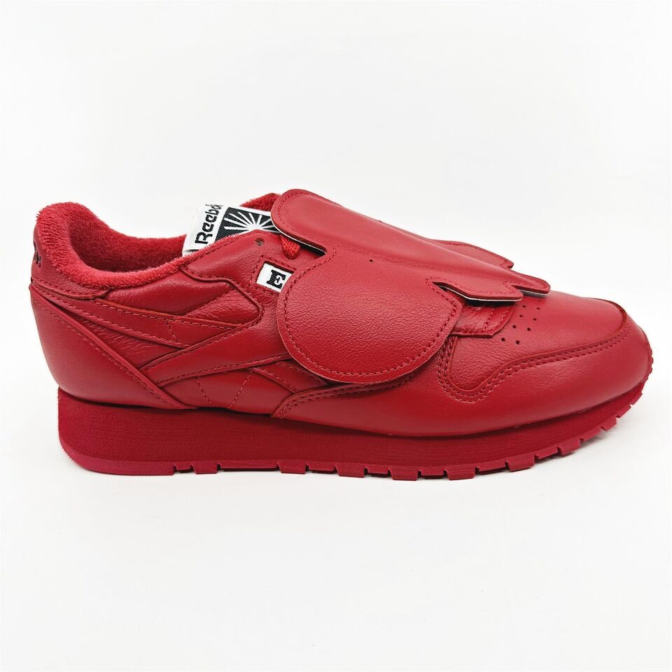 Reebok Classic Leather x Eames Office Vector Red Black Mens Athletic Sneaker