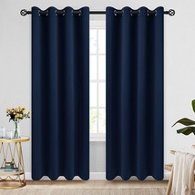 Cosviya Grommet Blackout Room Darkening Navy Blue Curtains 84 Inch, 52X84 Inches - $39.95