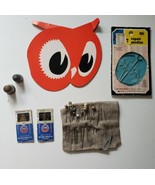 Vintage RED OWL Sewing Kit Assorted Sewing Needles Vintage Thimble Vinta... - £15.46 GBP