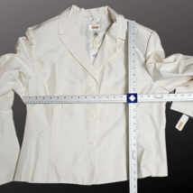 Talbots Women’s White or Ivory Lined 2 Piece Pants &Jacket Suit Size 18 N... image 9