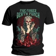 Five Finger Death Punch FFDP Lady Muerta Official Tee T-Shirt Mens Unisex - £26.89 GBP