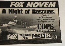 Cops Tv Guide Print Ad A Night Of Rescues TPA10 - £4.45 GBP