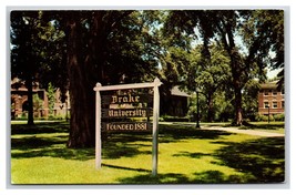 Drake University Entrance Sign Des Moines Iowa IA UNP Chrome Postcard J20 - £2.08 GBP