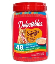 Hartz Delectables Squeeze Up Interactive Lickable Wet Cat Treats Variety... - $28.70