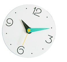 Moro Design Point Line Wall Clock non Ticking Silent Modern Clock (Numeric Mint)