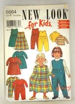 New Look for Kids 6664 Sewing Pattern Romper Dress &amp; Top Size A 1/2 - 4 - £7.77 GBP