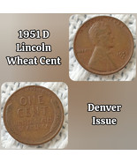 US 1951 D Lincoln Wheat Cent - Denver Issue - Nice Better Circulated Col... - $4.73 CAD