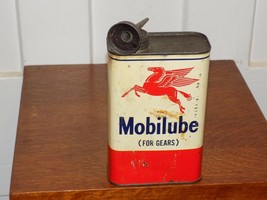 Vintage Mobilube For Gears 2 Pound Empty Can - $79.20