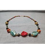 Large Stone Multicolor Necklace, Fashion/Costume Jewelry, 24&#39;&#39;, Vintage  - $183.25 MXN